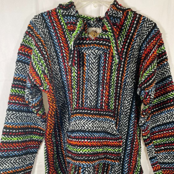 Earth Ragz Multicolor Hooded Pullover Sweater NWOT Women's Size Large - Picture 14 of 16